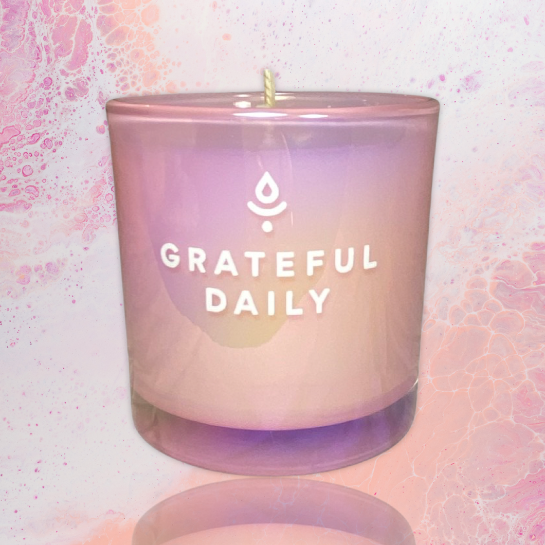 Pink Iridescent Soy Candle 8oz | Wholesale